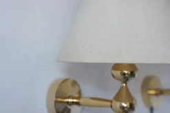 Online Pamono 24 Carat Gold Plated Teardrop Wall Lamps by Hugo Asmussen, Denmark, 1970s, Set of 2