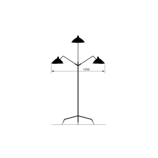 Best Pamono 3 Rotating Arms Floor Lamp by Serge Mouille