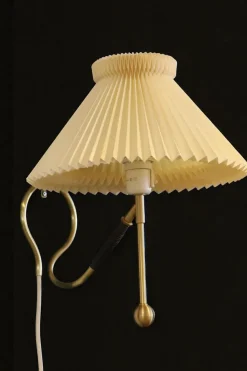 Online Pamono 306 Wall Lamp in Brass with Original Lampshade by Kaare Klint for Le Klint, 1940s