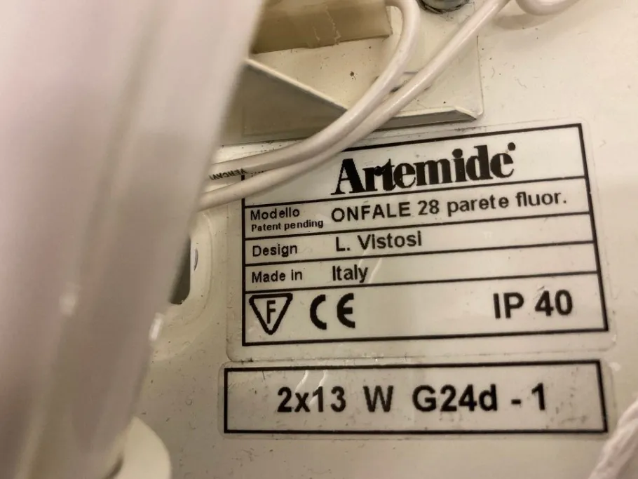 Online Pamono 2 X Artemide Onfale Parete Wandlampen Design Luciano Vistosi, 1990s, Set of 2