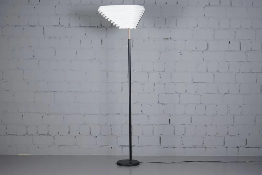 New Pamono A805 Angel Wing Floor Lamp by Alvar Aalto for Valaistustyö, 1950s