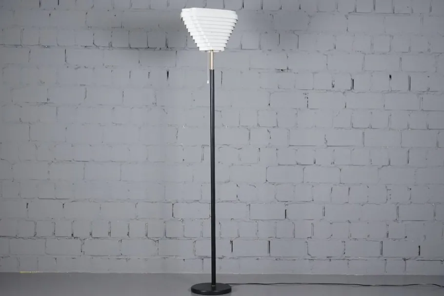 New Pamono A805 Angel Wing Floor Lamp by Alvar Aalto for Valaistustyö, 1950s