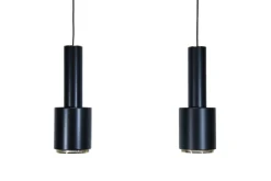 Online Pamono A110 Hand Grenade Hanging Lamps in Black with Brass Details by Alvar Aalto for Artek, Set of 2