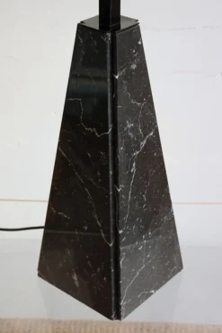Pamono Abat Jour Table Lamp in Black Marble by Cini Boeri for Arteluce, 1970s
