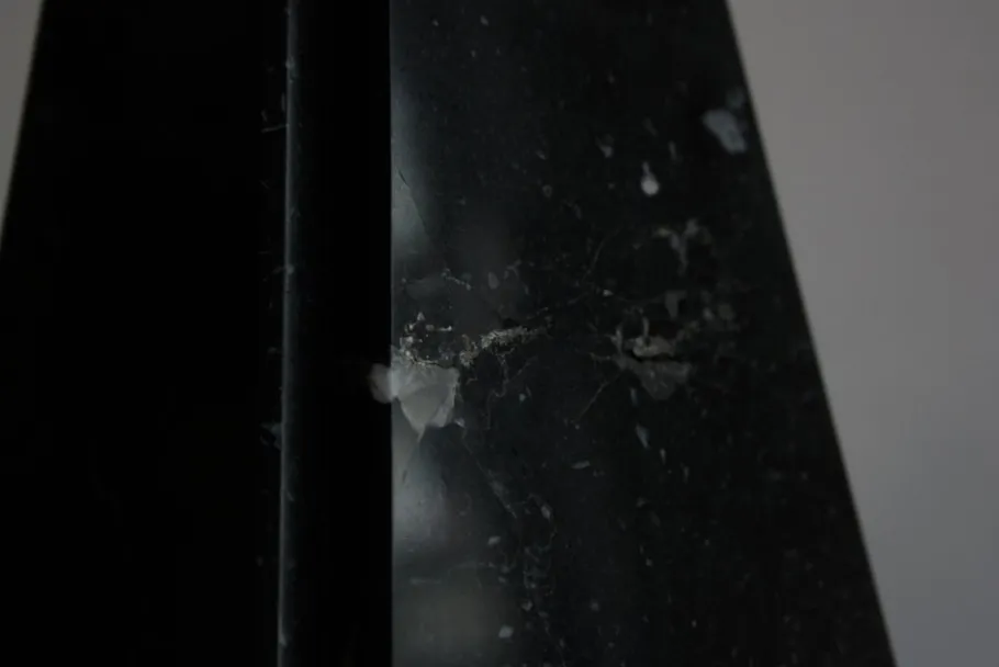 Pamono Abat Jour Table Lamp in Black Marble by Cini Boeri for Arteluce, 1970s