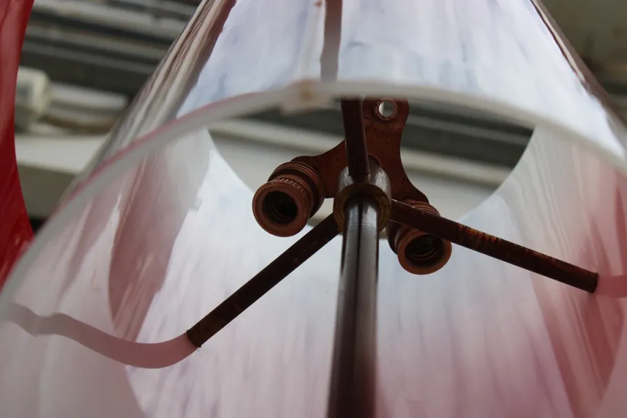 Online Pamono Acrylic Glass & Brass Floor Lamp from Stilnovo, 1950s