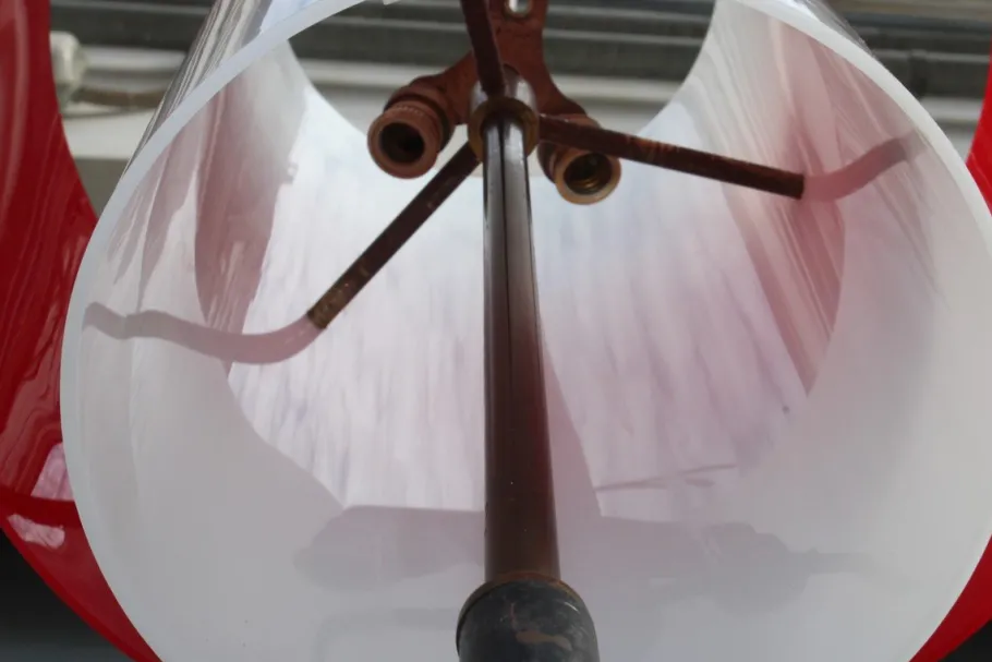 Online Pamono Acrylic Glass & Brass Floor Lamp from Stilnovo, 1950s