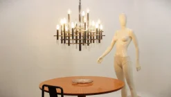 Best Pamono Acrylic Glass and Chrome Chandelier by Gaetano Sciolari, 1970s