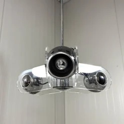 Online Pamono Acrylic Glass Hanging Lamp in the style of Gino Sarfatti, 1970s