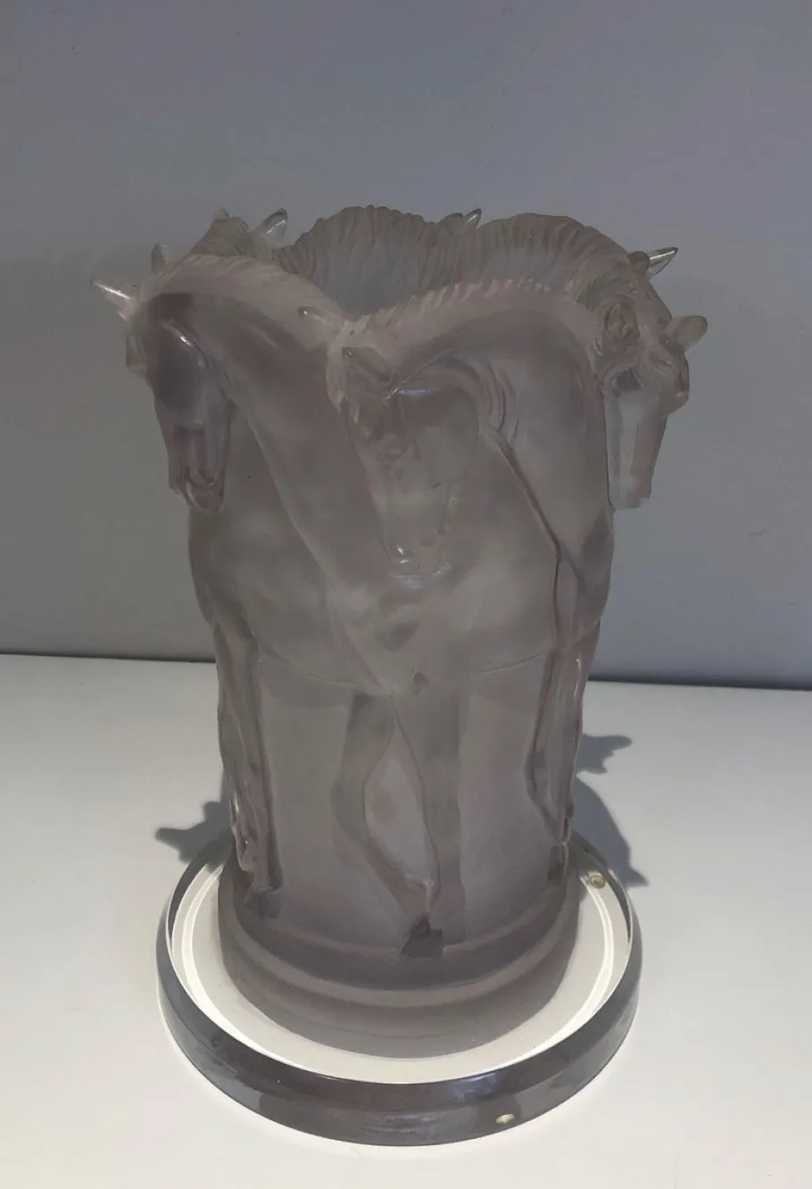 Online Pamono Acrylic Glass Horses Lamp in the the style of Lalique