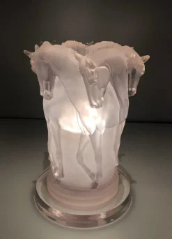 Online Pamono Acrylic Glass Horses Lamp in the the style of Lalique
