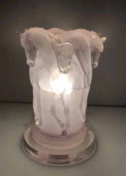 Online Pamono Acrylic Glass Horses Lamp in the the style of Lalique