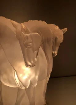 Online Pamono Acrylic Glass Horses Lamp in the the style of Lalique