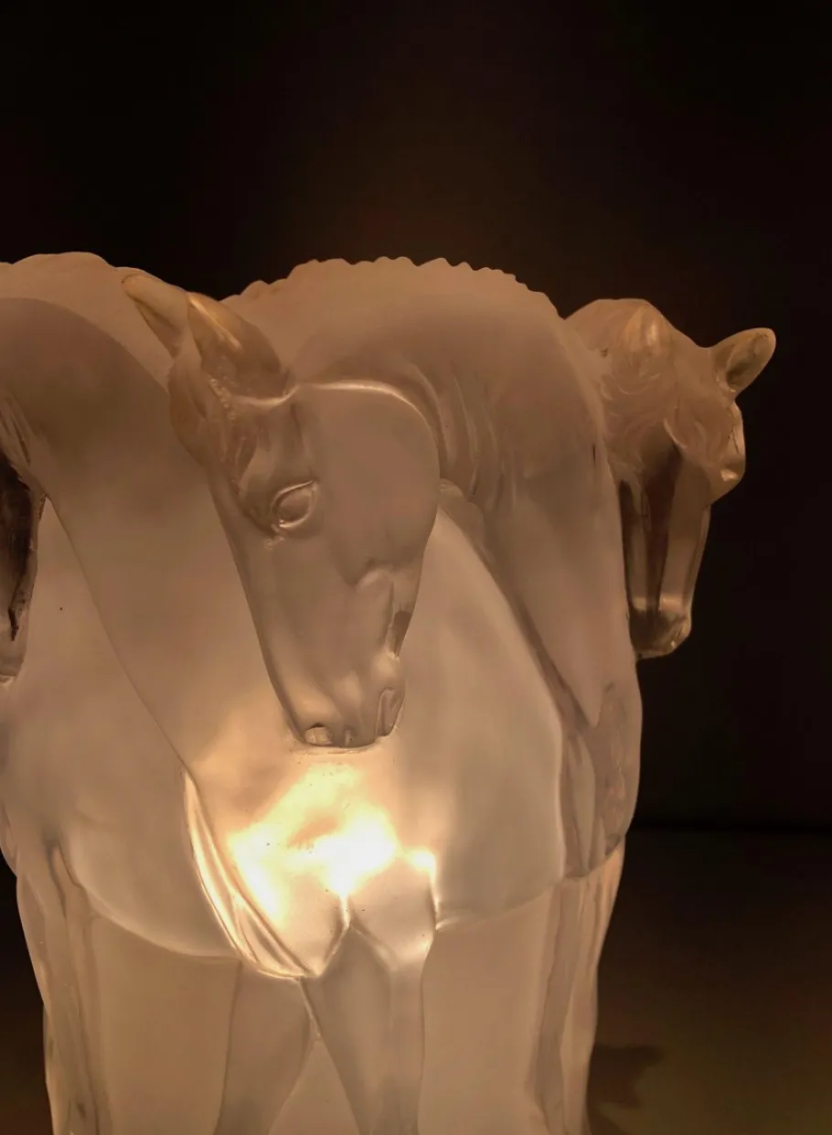 Online Pamono Acrylic Glass Horses Lamp in the the style of Lalique