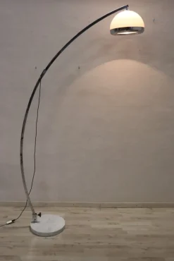 Pamono Adjustable Arc Floor Lamp attributed to Guzzini, 1970s