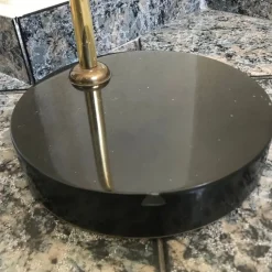 Discount Pamono Adjustable Brass Floor Lamp on Granite Base, 1970s