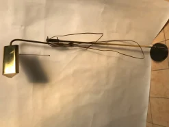 Discount Pamono Adjustable Brass Floor Lamp on Granite Base, 1970s