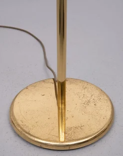 New Pamono Adjustable Brass Swing Arm Floor Lamp attributed to Holtkoetter, Germany, 1980s