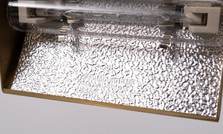 New Pamono Adjustable Brass Swing Arm Floor Lamp attributed to Holtkoetter, Germany, 1980s