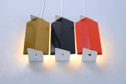 Discount Pamono Adjustable Colored Metal Sconces by Anvia, 1960s, Set of 3