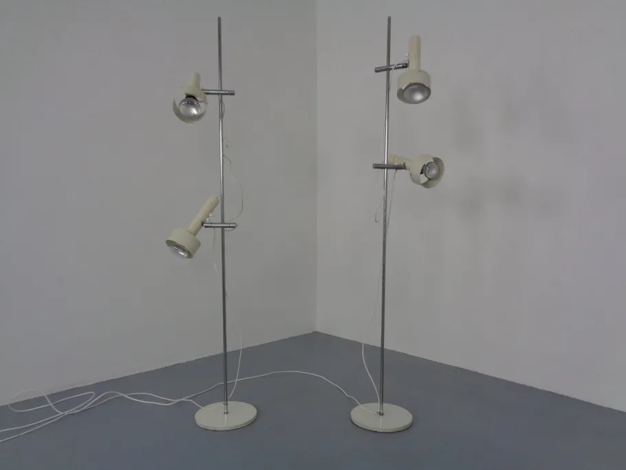 Pamono Adjustable Floor Lamps by Edi Franz for Swiss Lamps, 1960s, Set of 2