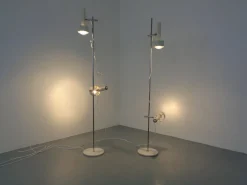 Pamono Adjustable Floor Lamps by Edi Franz for Swiss Lamps, 1960s, Set of 2