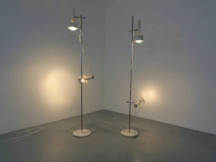 Pamono Adjustable Floor Lamps by Edi Franz for Swiss Lamps, 1960s, Set of 2