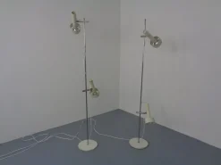 Pamono Adjustable Floor Lamps by Edi Franz for Swiss Lamps, 1960s, Set of 2