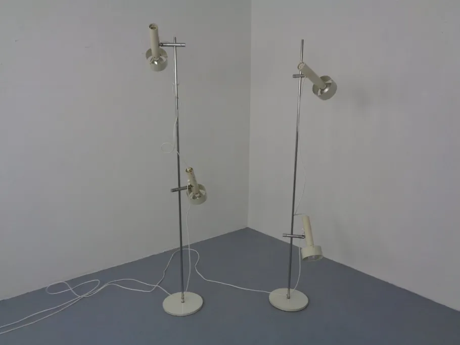 Pamono Adjustable Floor Lamps by Edi Franz for Swiss Lamps, 1960s, Set of 2