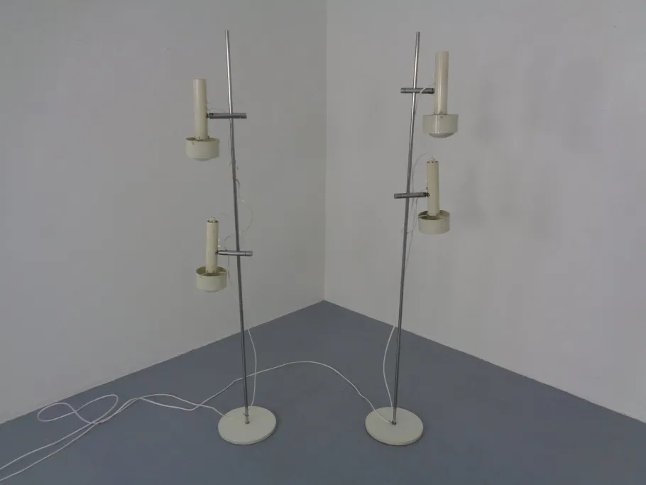 Pamono Adjustable Floor Lamps by Edi Franz for Swiss Lamps, 1960s, Set of 2