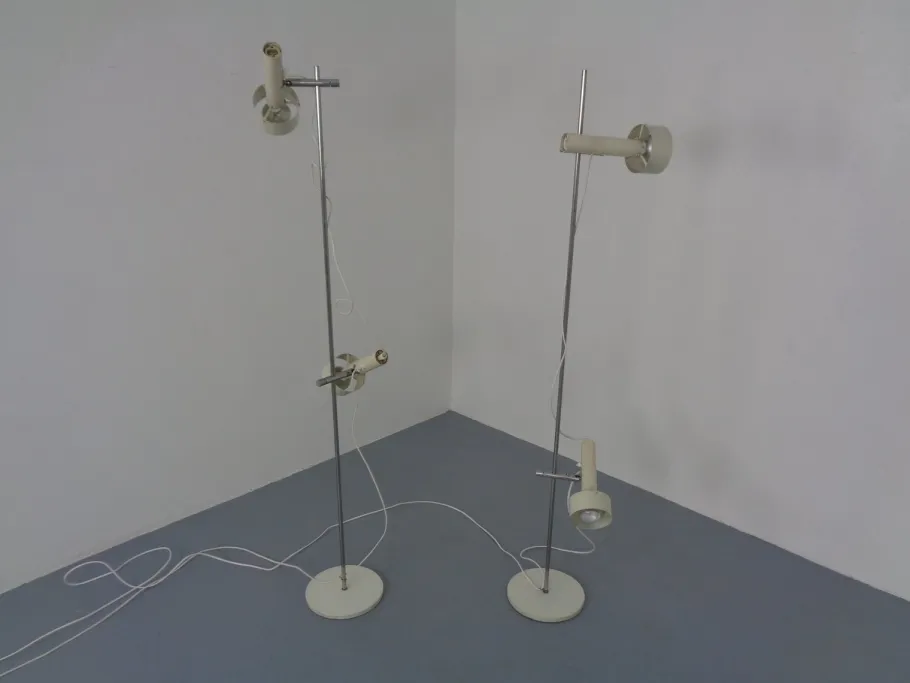 Pamono Adjustable Floor Lamps by Edi Franz for Swiss Lamps, 1960s, Set of 2