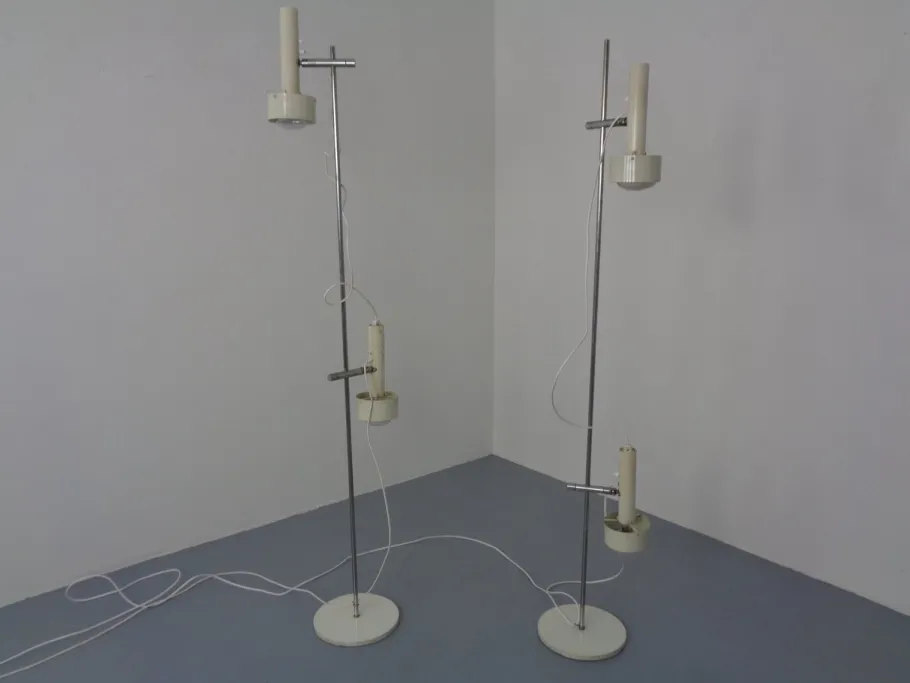 Pamono Adjustable Floor Lamps by Edi Franz for Swiss Lamps, 1960s, Set of 2
