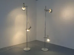Pamono Adjustable Floor Lamps by Edi Franz for Swiss Lamps, 1960s, Set of 2