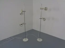 Pamono Adjustable Floor Lamps by Edi Franz for Swiss Lamps, 1960s, Set of 2