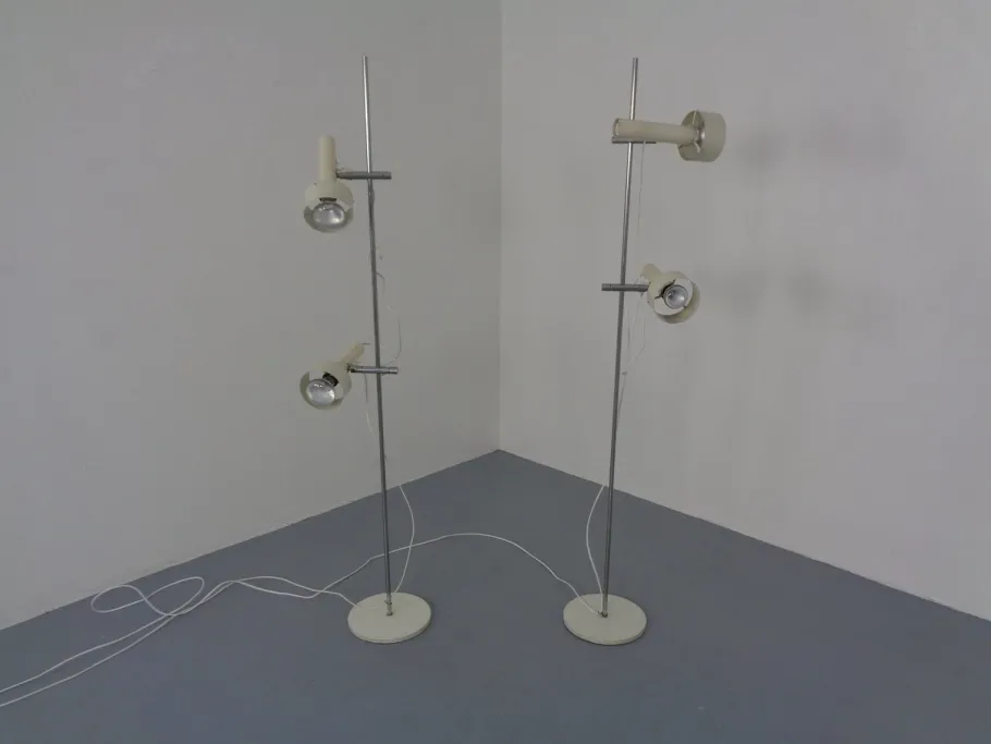 Pamono Adjustable Floor Lamps by Edi Franz for Swiss Lamps, 1960s, Set of 2