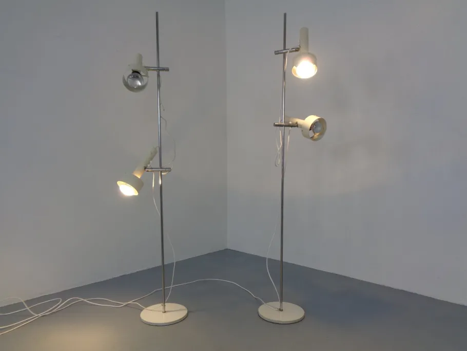 Pamono Adjustable Floor Lamps by Edi Franz for Swiss Lamps, 1960s, Set of 2