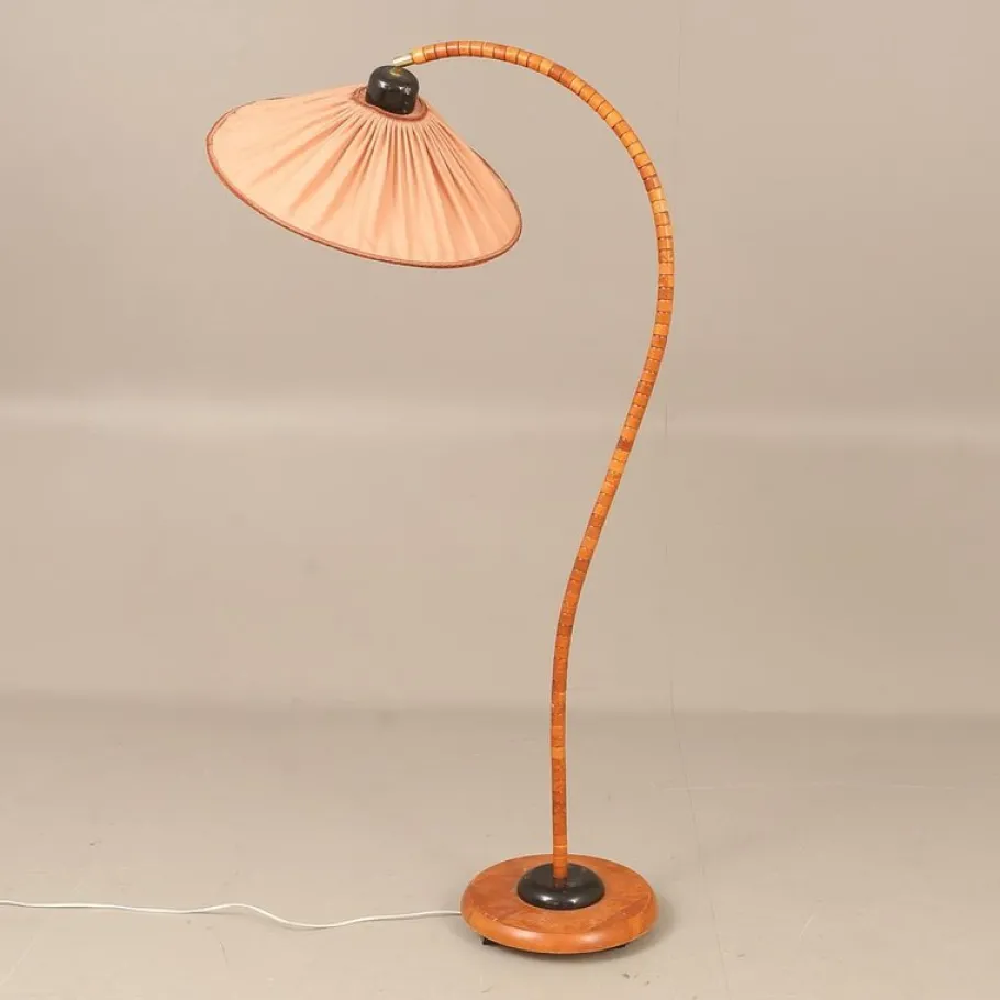 Best Pamono Adjustable Gooseneck Floor Lamp with Pink Shade from Markslöjd, Sweden, 1970s