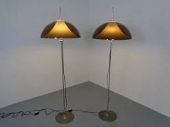 Discount Pamono Adjustable Metal and Plastic Floor Lamps from Gepo, 1960s, Set of 2