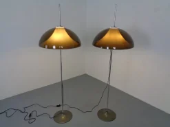 Discount Pamono Adjustable Metal and Plastic Floor Lamps from Gepo, 1960s, Set of 2