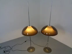 Discount Pamono Adjustable Metal and Plastic Floor Lamps from Gepo, 1960s, Set of 2