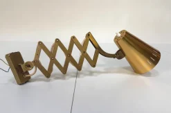 Sale Pamono Adjustable Scissor Wall Lamp in Brass Metal from Pfäffle, West Germany, 1960s