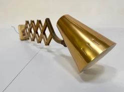 Sale Pamono Adjustable Scissor Wall Lamp in Brass Metal from Pfäffle, West Germany, 1960s