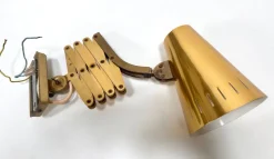 Sale Pamono Adjustable Scissor Wall Lamp in Brass Metal from Pfäffle, West Germany, 1960s