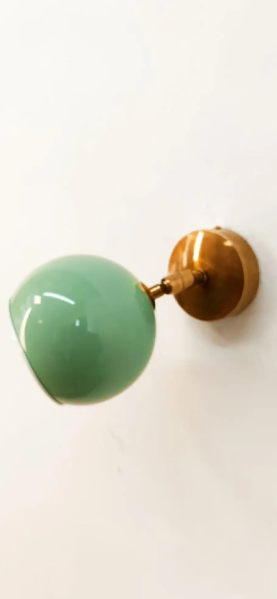 New Pamono Adjustable Sconce with Green Metal Dome