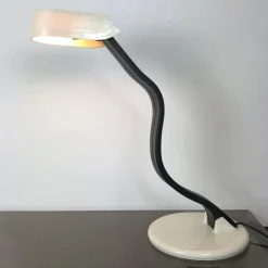 Clearance Pamono Adjustable Snoky Table Lamp by Bruno Gecchelin for Guzzini, Italy, 1970s