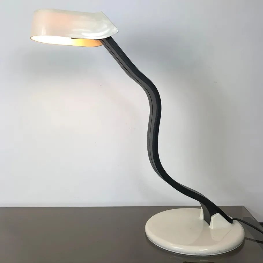 Clearance Pamono Adjustable Snoky Table Lamp by Bruno Gecchelin for Guzzini, Italy, 1970s