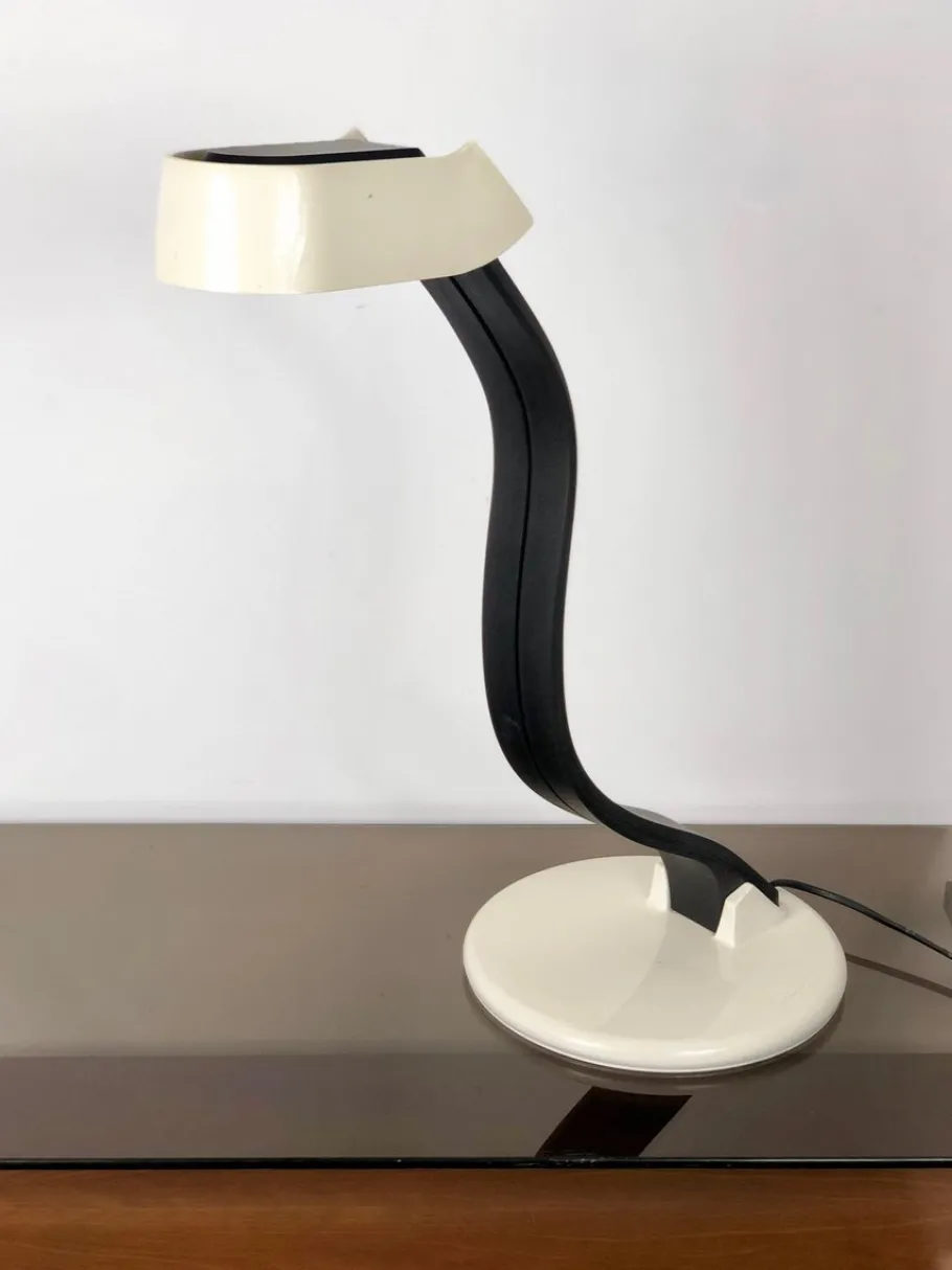 Clearance Pamono Adjustable Snoky Table Lamp by Bruno Gecchelin for Guzzini, Italy, 1970s