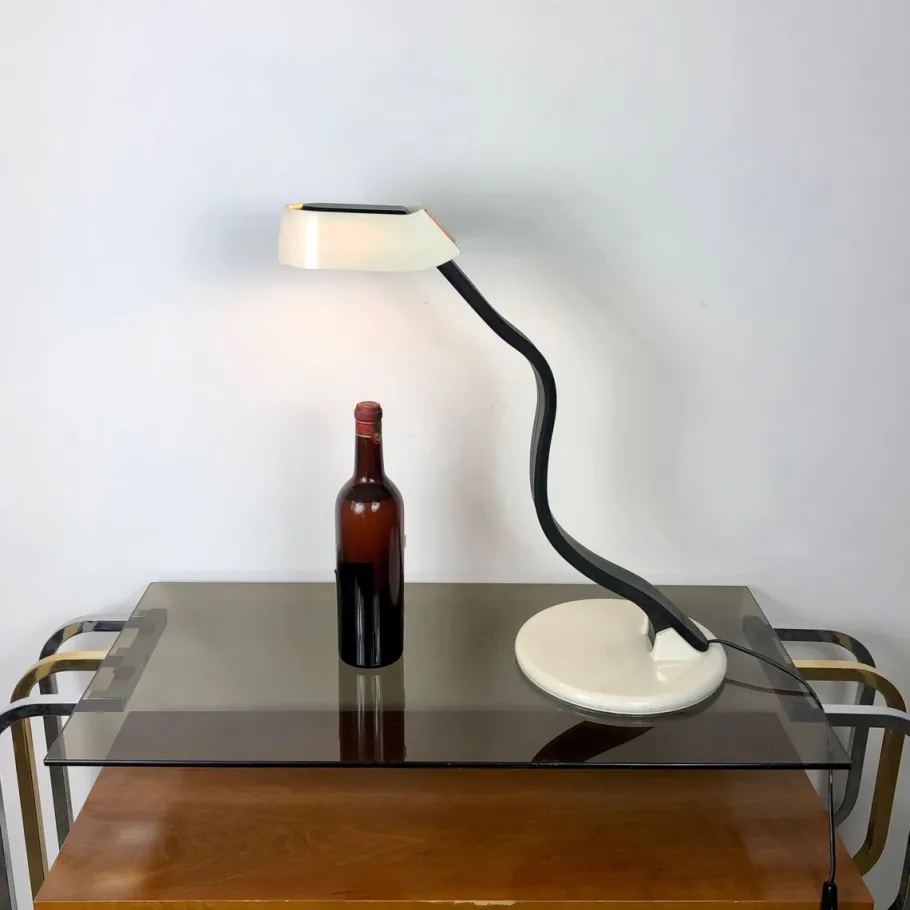 Clearance Pamono Adjustable Snoky Table Lamp by Bruno Gecchelin for Guzzini, Italy, 1970s