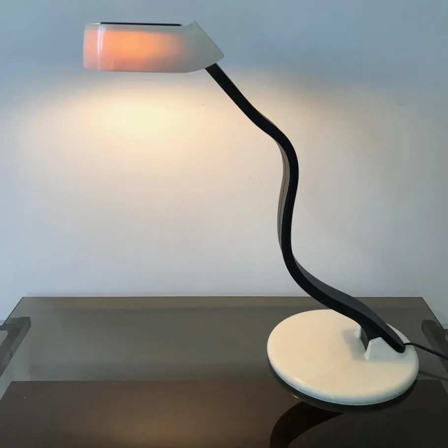 Clearance Pamono Adjustable Snoky Table Lamp by Bruno Gecchelin for Guzzini, Italy, 1970s