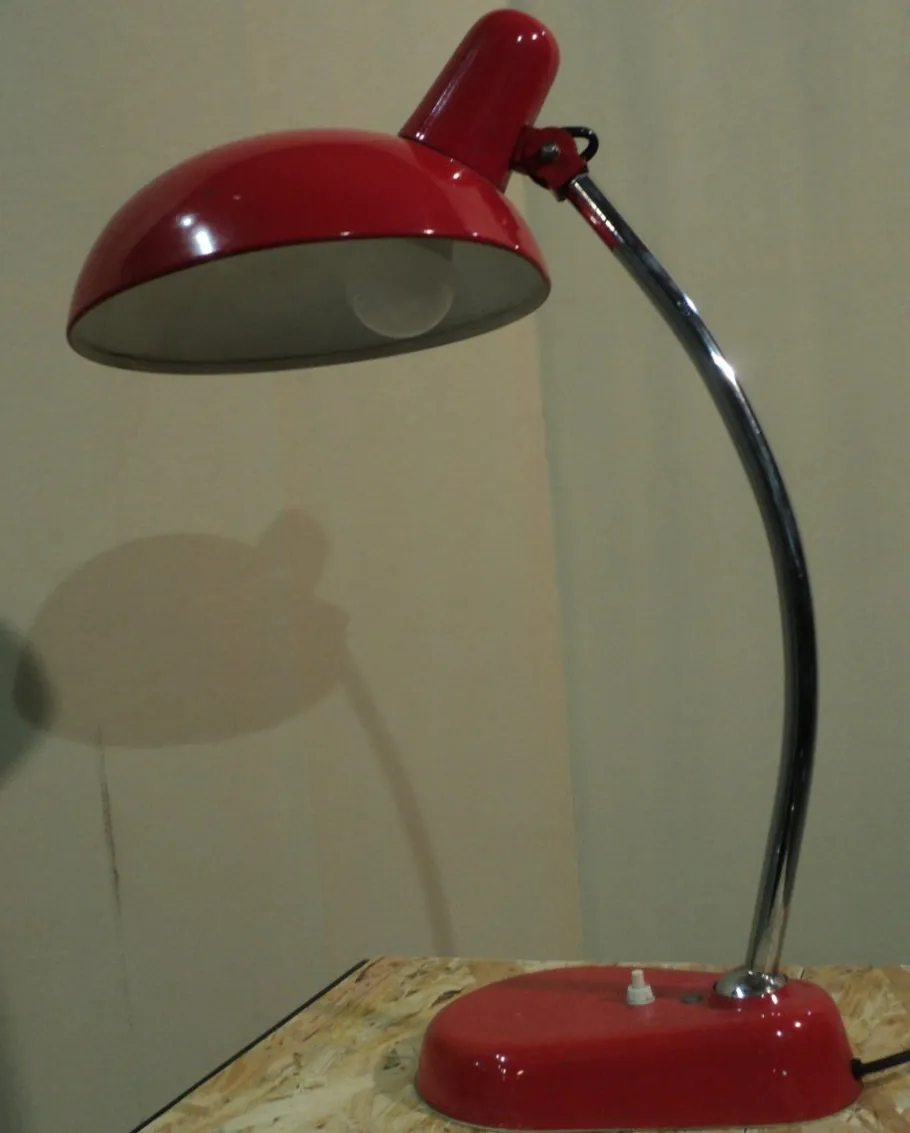 Clearance Pamono Adjustable Steel and Enamel Table Lamp from Seminara Torino, 1950s